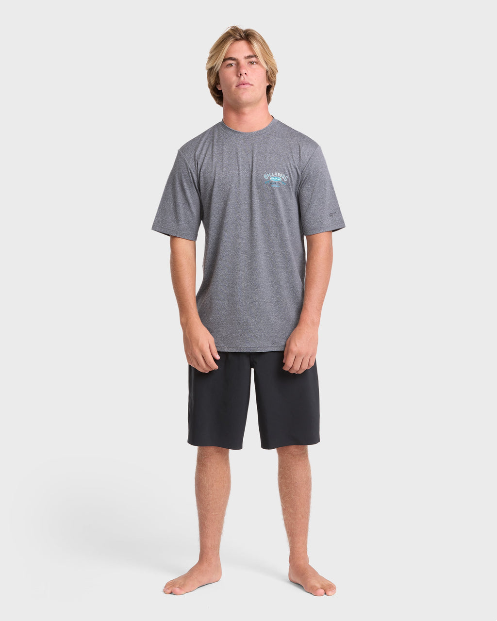 Crossboards Short Sleeve Surf Tee - Light Gray Heather