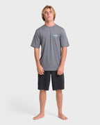 Crossboards Short Sleeve Surf Tee - Light Gray Heather