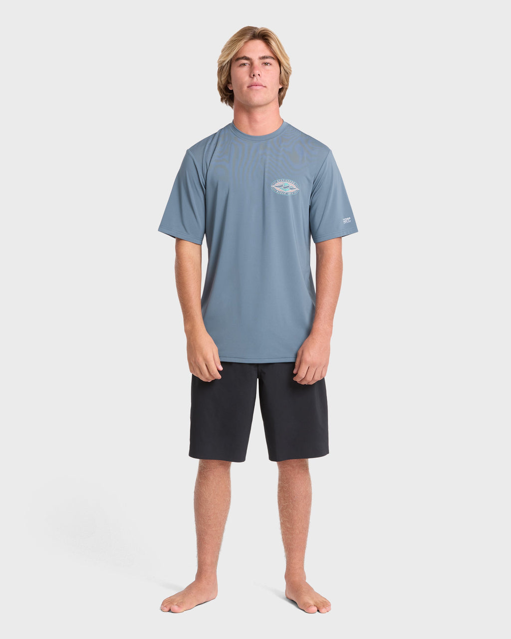 Rift Short Sleeve Surf Tee - China Blue