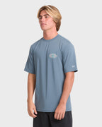 Rift Short Sleeve Surf Tee - China Blue