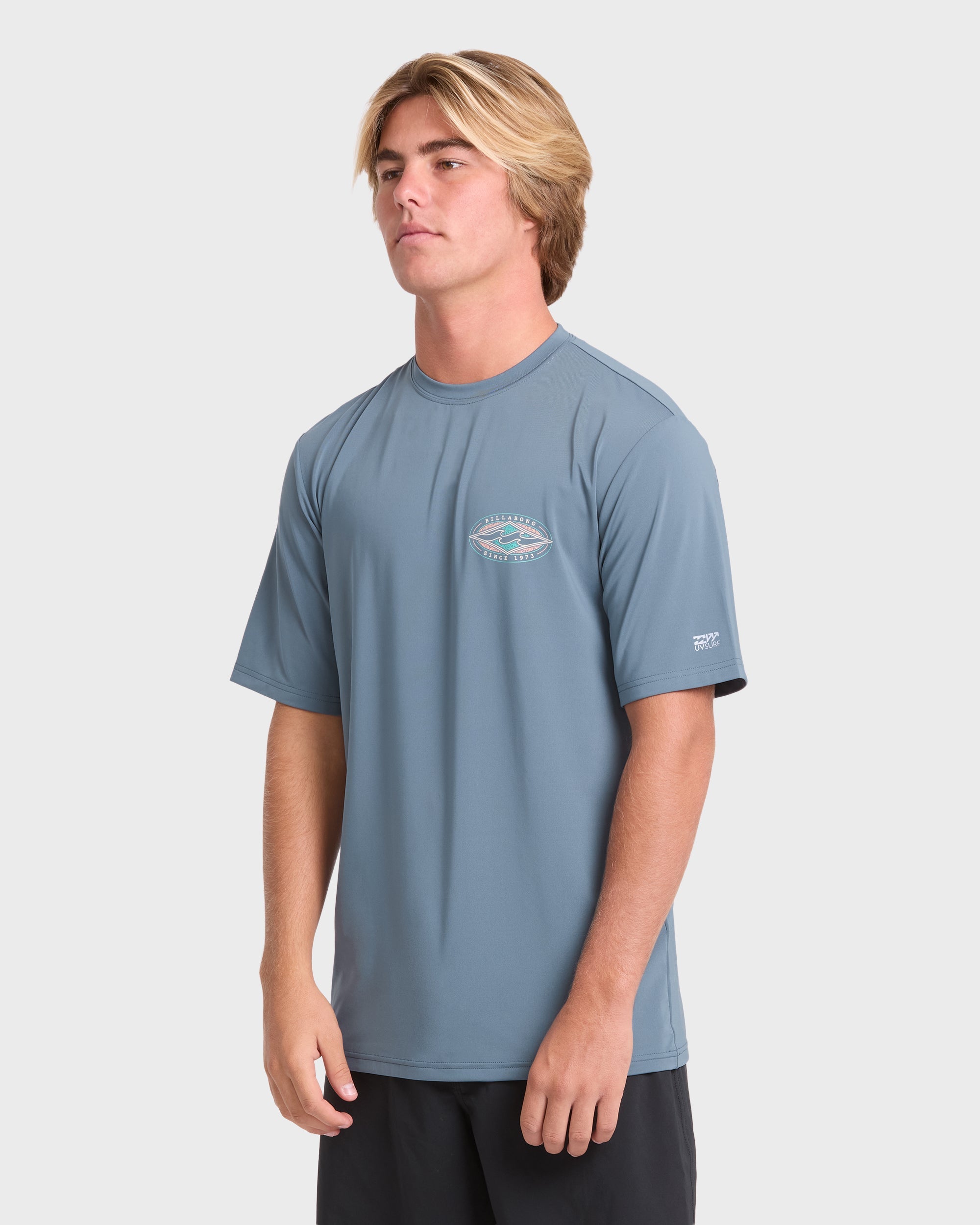 Rift Short Sleeve Surf Tee - China Blue