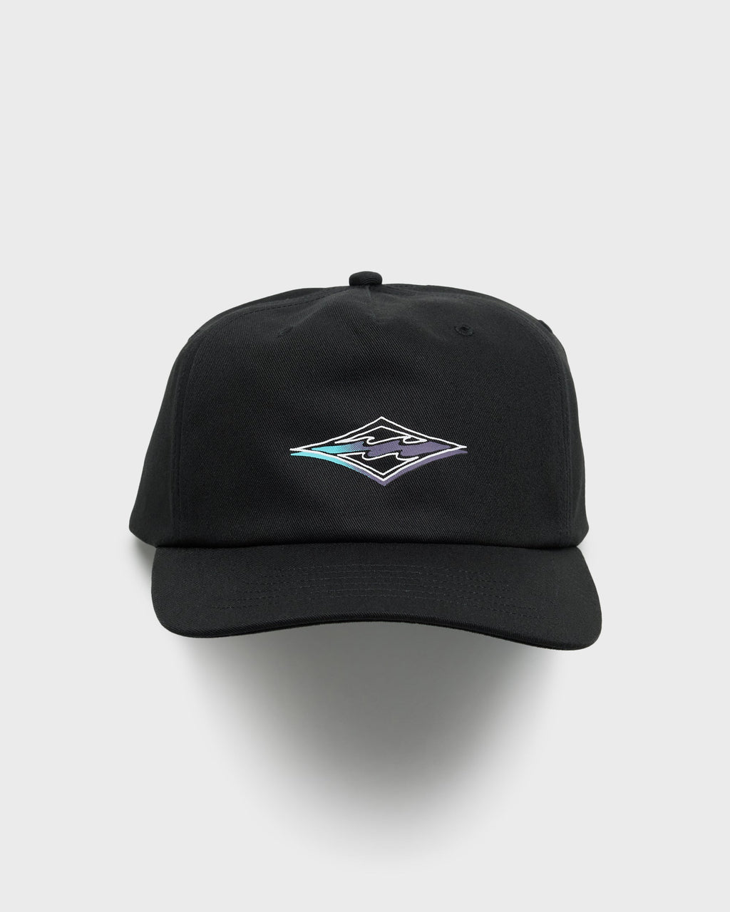 Crayon Wave Snapback Hat - Black
