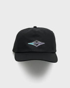 Crayon Wave Snapback Hat - Black