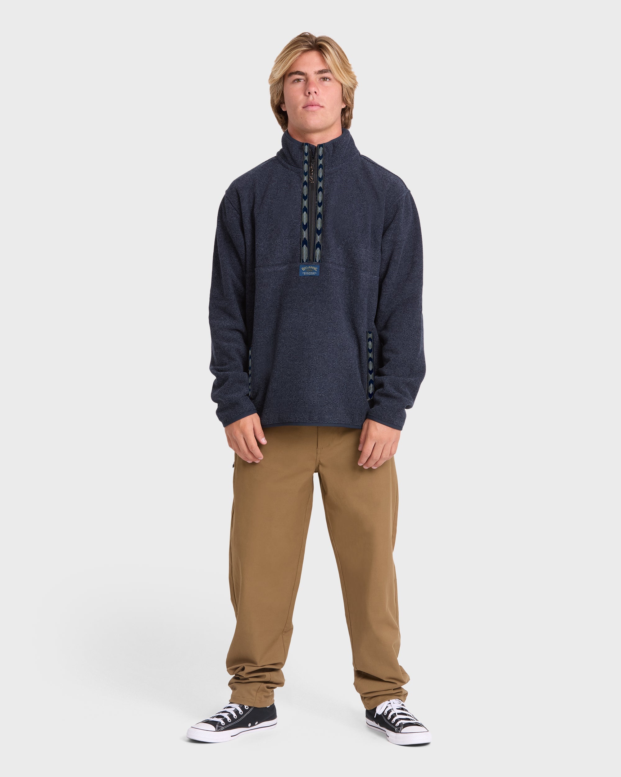 Frontier Mockneck Quarter-Zip Fleece - True Navy