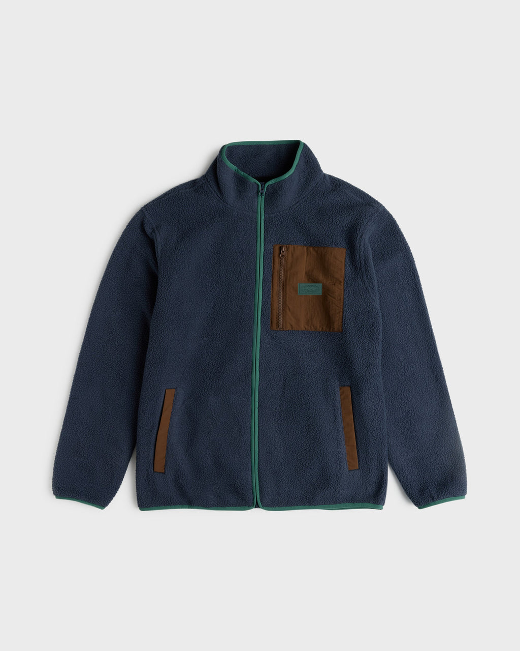 Alpine Mock Neck Full-Zip Fleece - Blue Graphite