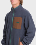 Alpine Mock Neck Full-Zip Fleece - Blue Graphite