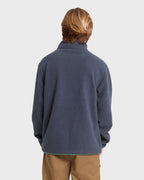 Alpine Mock Neck Full-Zip Fleece - Blue Graphite