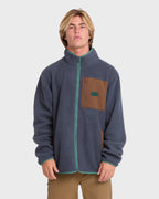 Alpine Mock Neck Full-Zip Fleece - Blue Graphite