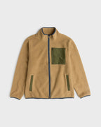 Alpine Mock Neck Full-Zip Fleece - Pale Khaki