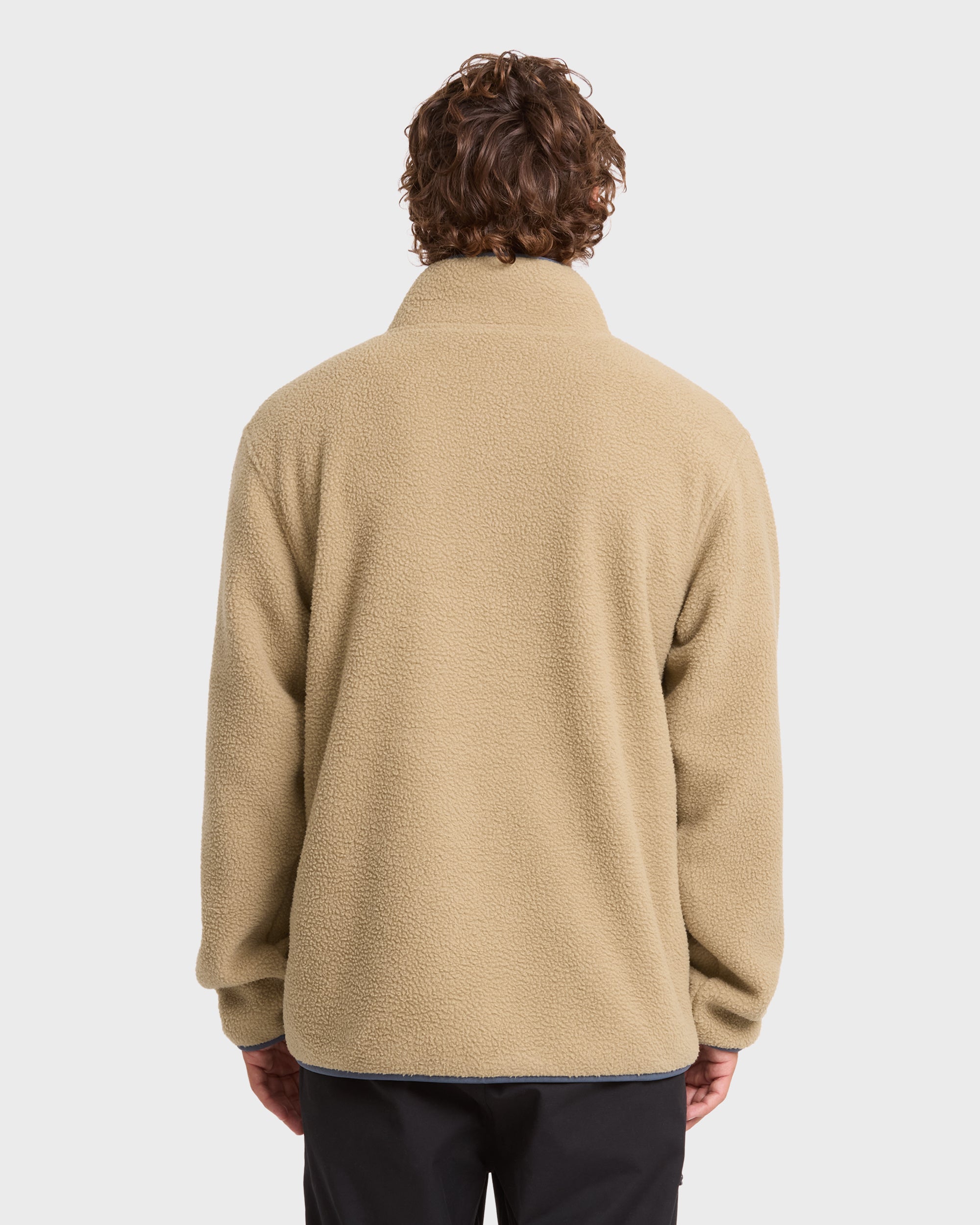Alpine Mock Neck Full-Zip Fleece - Pale Khaki