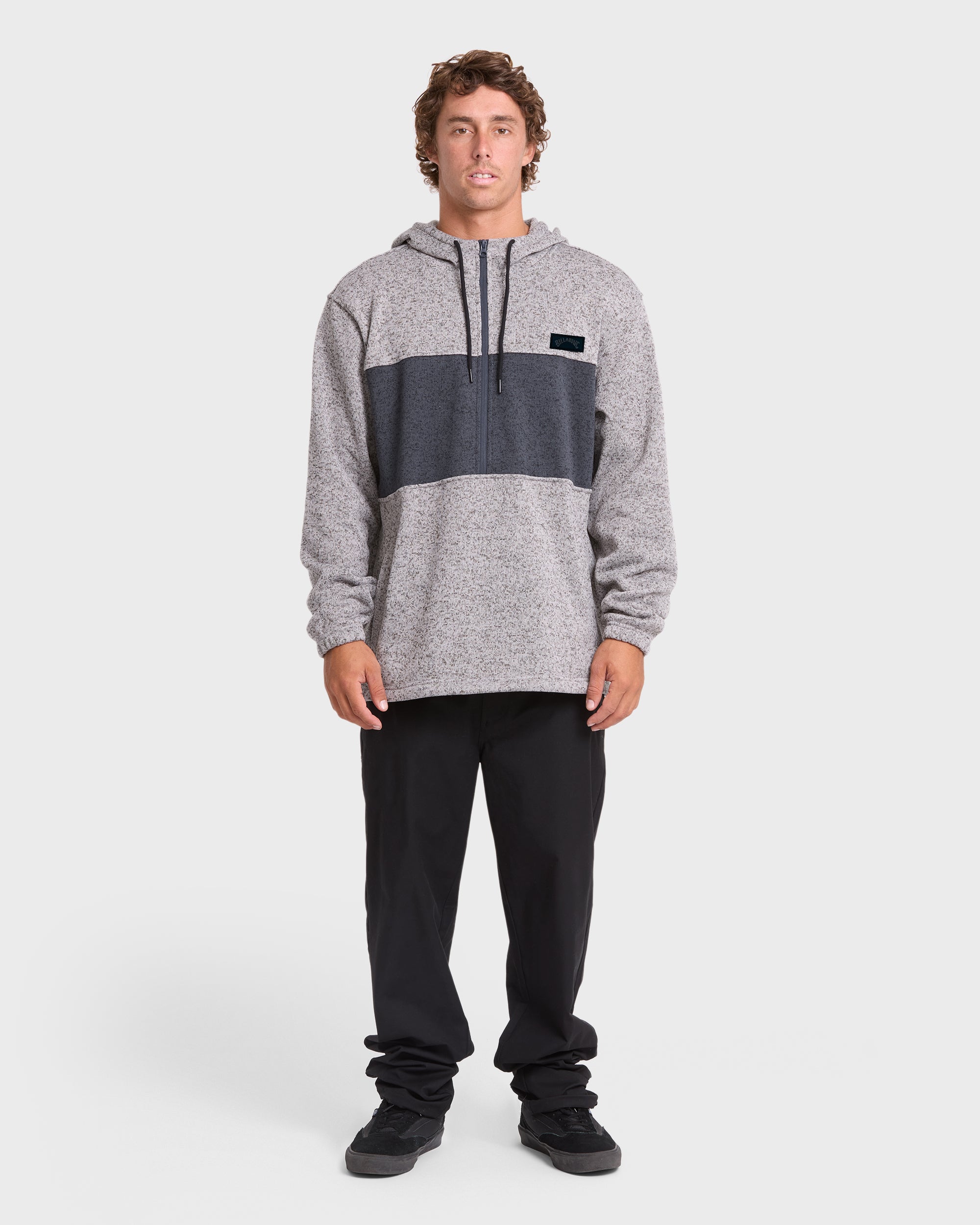 Adventure Division Boundary Pullover Quarter Zip Hoodie - Alloy