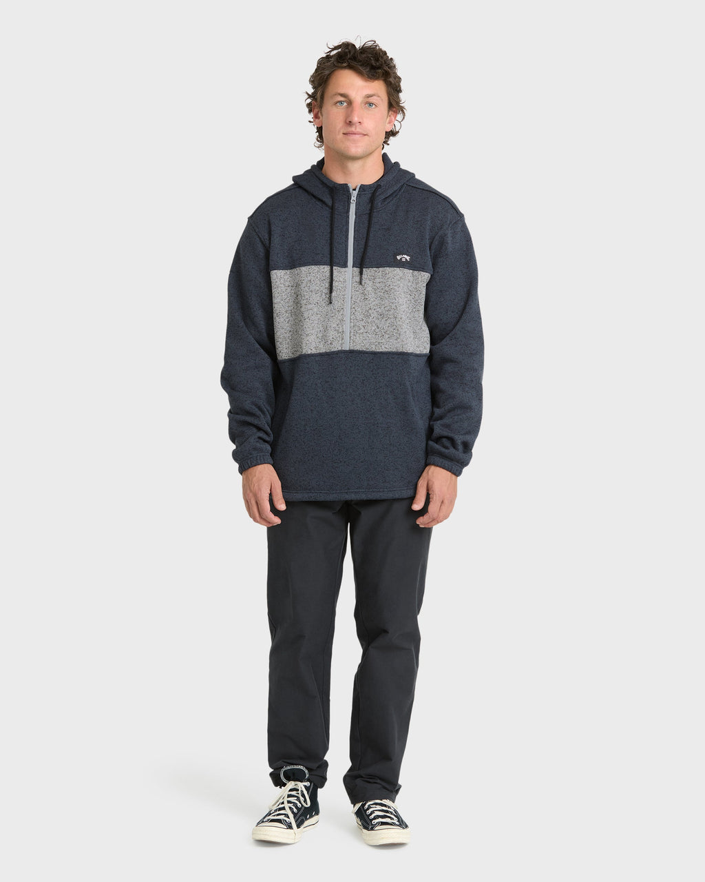 Adventure Division Boundary Pullover Quarter Zip Hoodie - True Navy