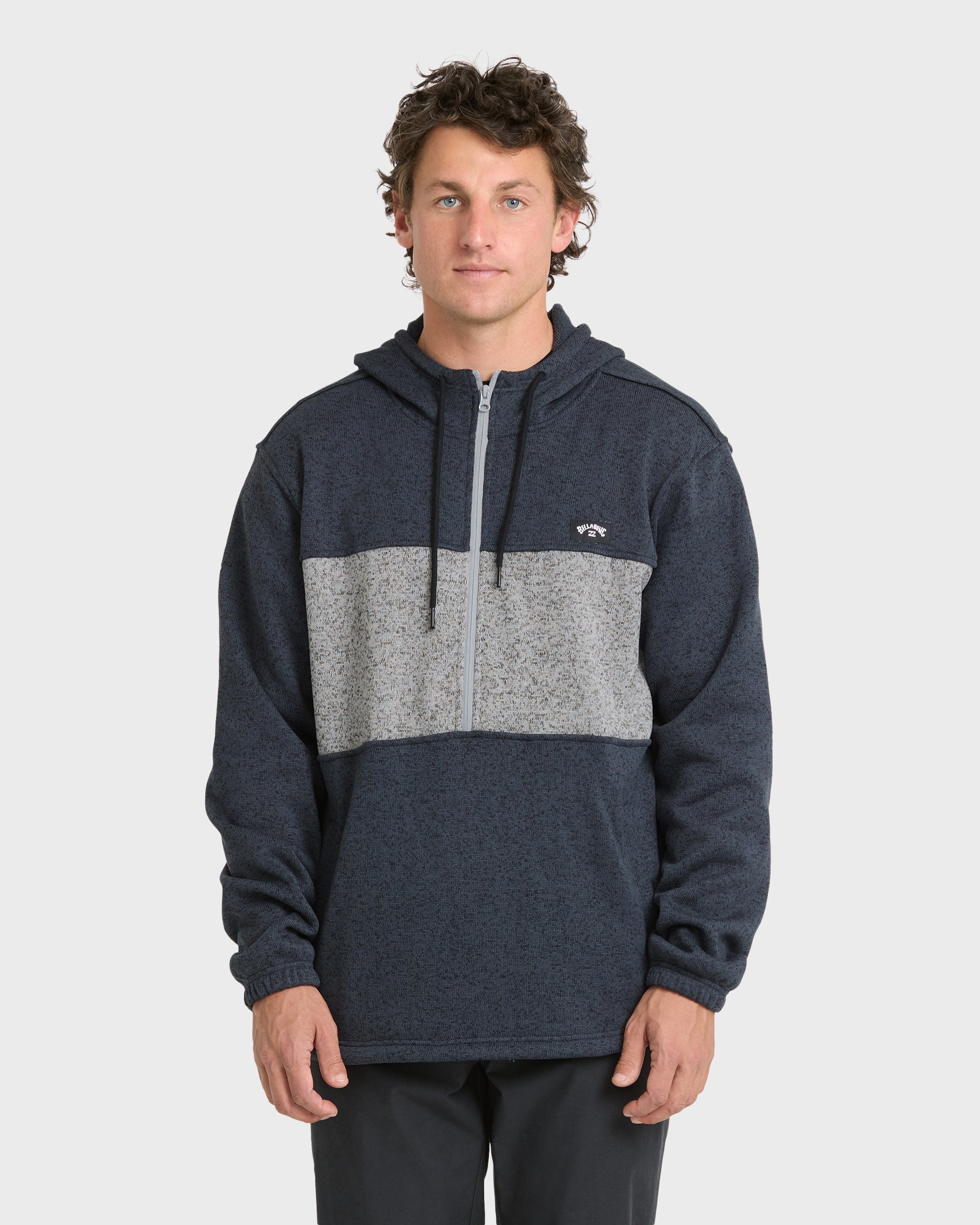 Adventure Division Boundary Pullover Quarter Zip Hoodie - True Navy