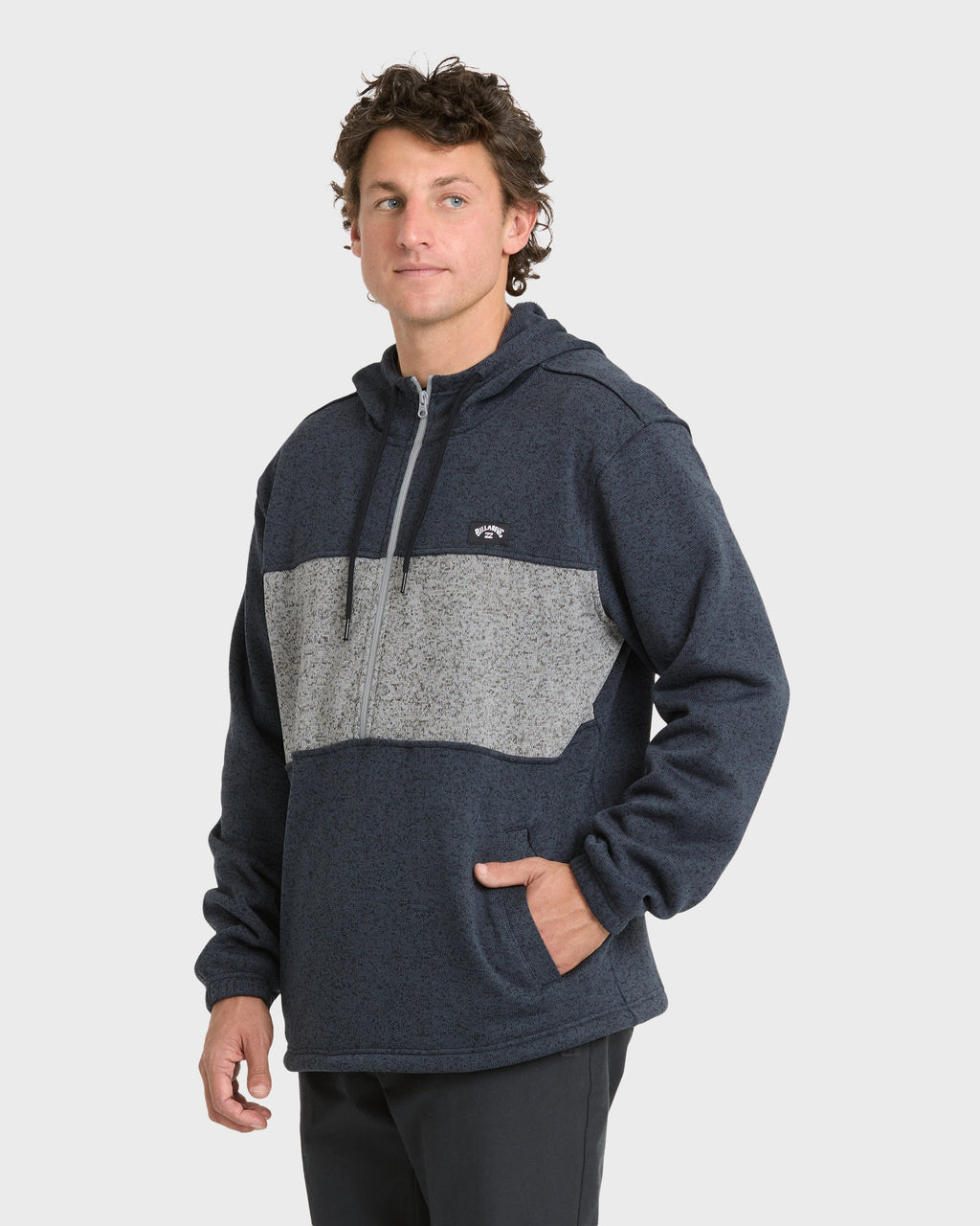 Adventure Division Boundary Pullover Quarter Zip Hoodie - True Navy