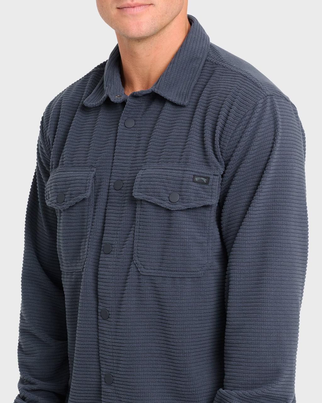 Adventure Division Ridge Long Sleeve Fleece Overshirt - Blue Graphite