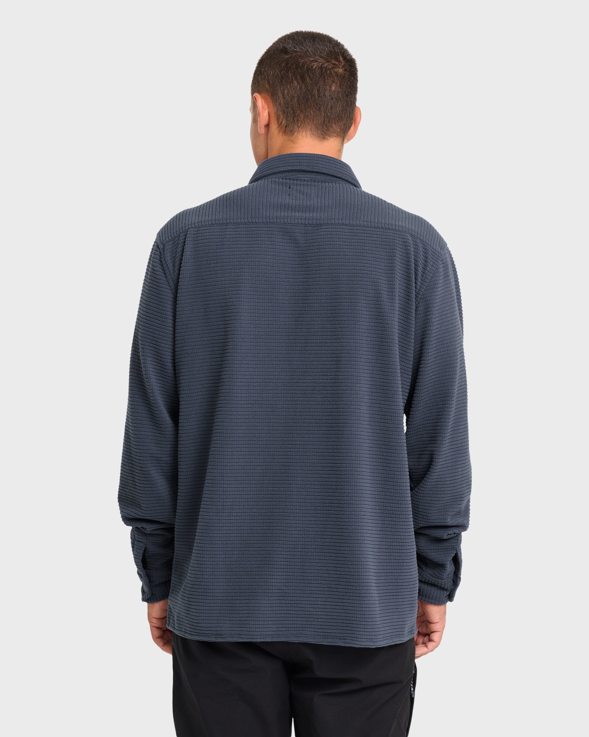 Adventure Division Ridge Long Sleeve Fleece Overshirt - Blue Graphite
