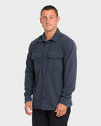 Adventure Division Ridge Long Sleeve Fleece Overshirt - Blue Graphite