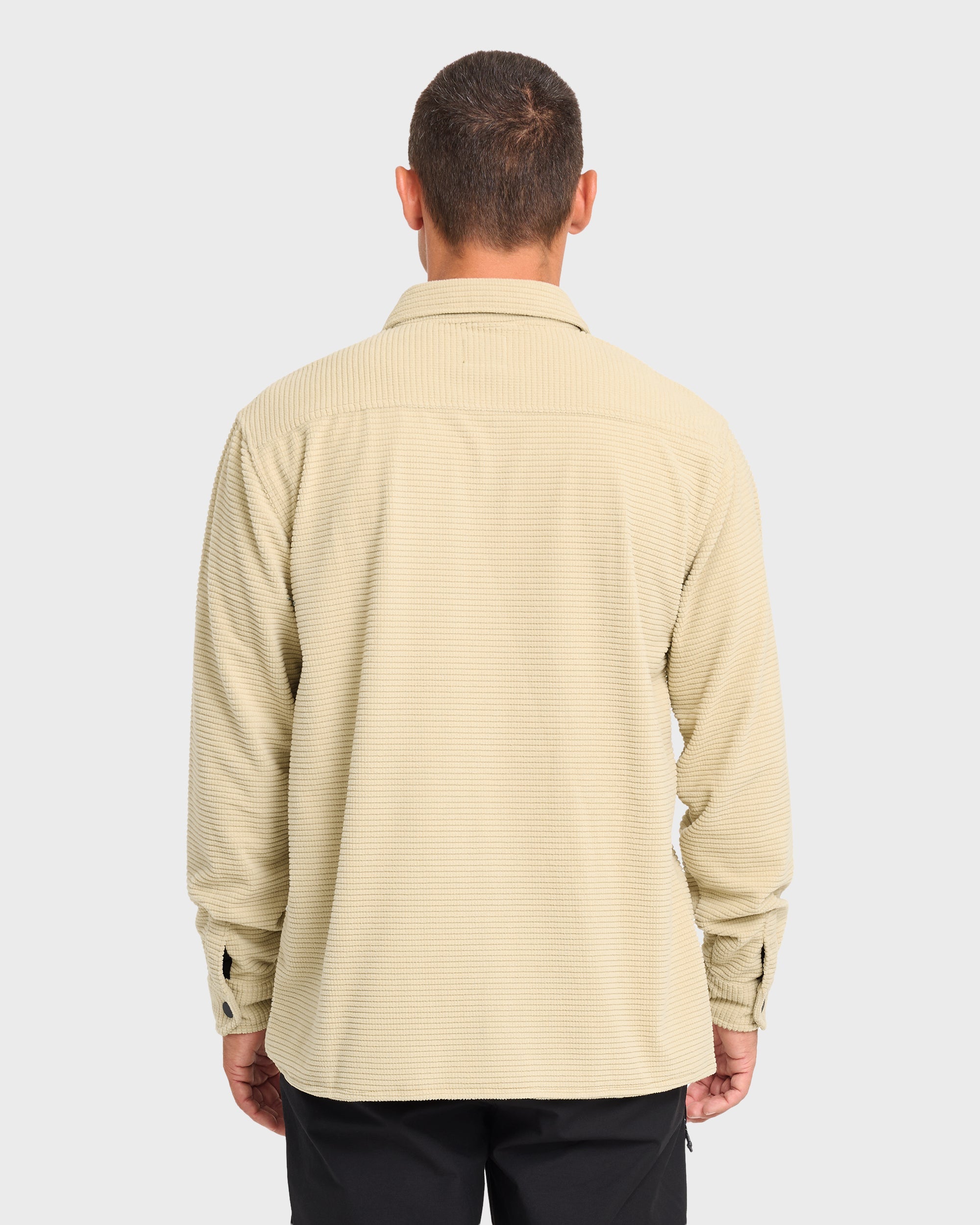 Adventure Division Ridge Long Sleeve Fleece Overshirt - Sand Khaki