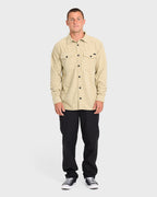 Adventure Division Ridge Long Sleeve Fleece Overshirt - Sand Khaki