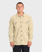 Adventure Division Ridge Long Sleeve Fleece Overshirt - Sand Khaki