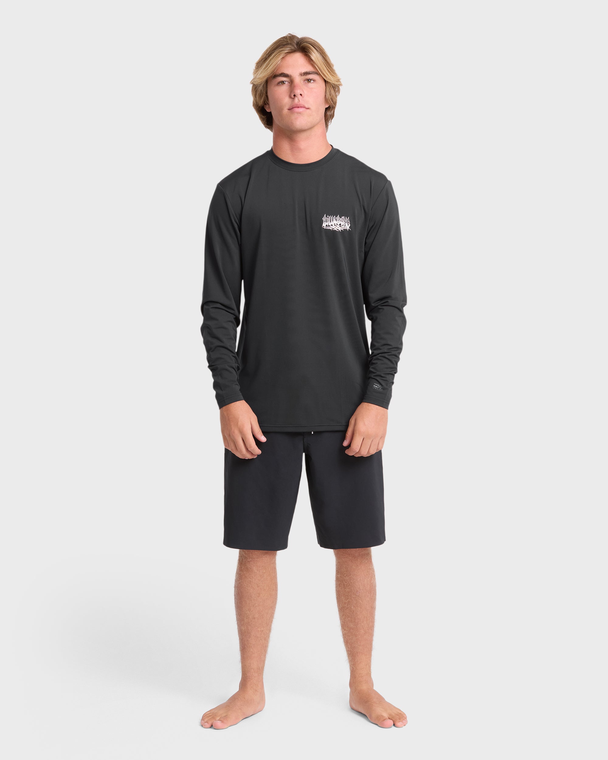 Primo Pack Loose Fit Long Sleeve Surf Tee - Black
