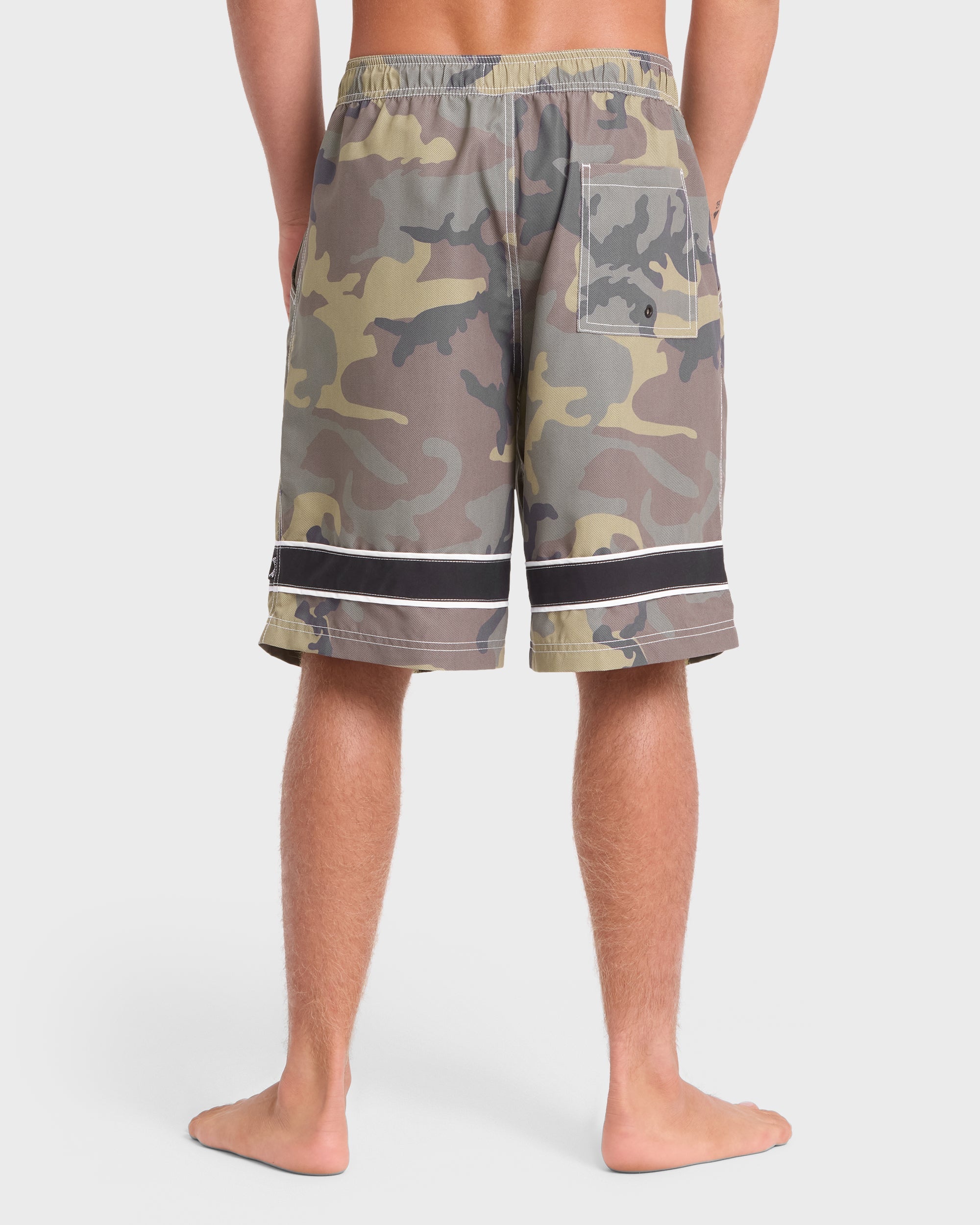 Throw On 2.0 Layback 21 Swim Trunks - Olive Camouflage