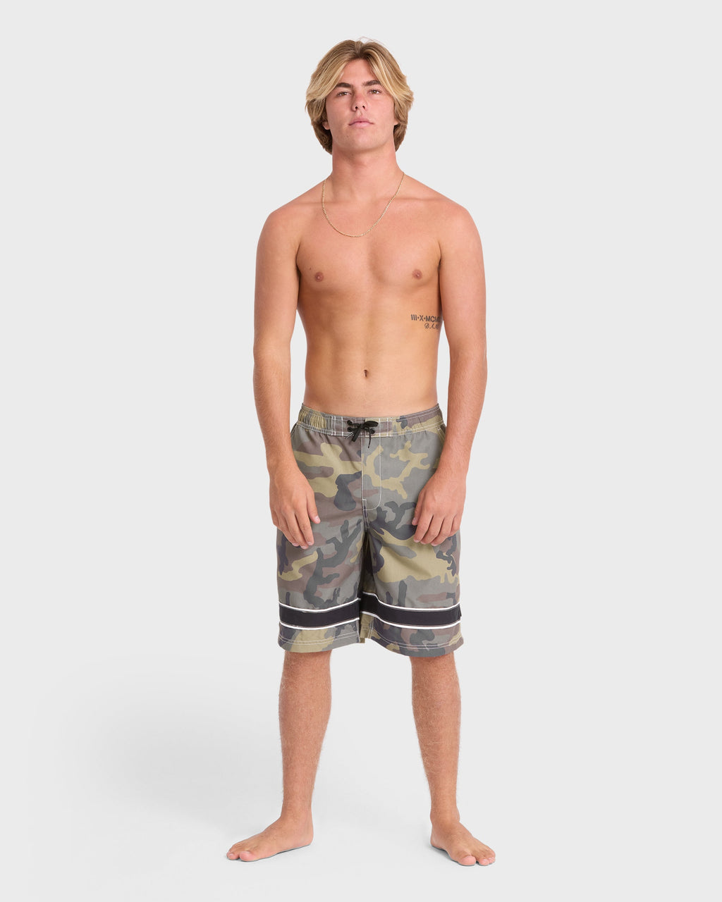 Throw On 2.0 Layback 21 Swim Trunks - Olive Camouflage