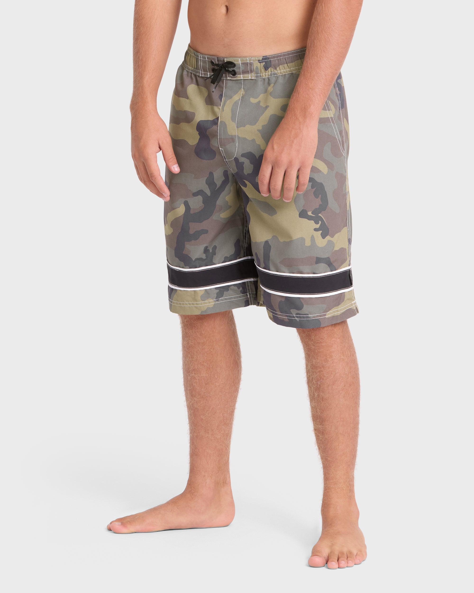 Throw On 2.0 Layback 21 Swim Trunks - Olive Camouflage