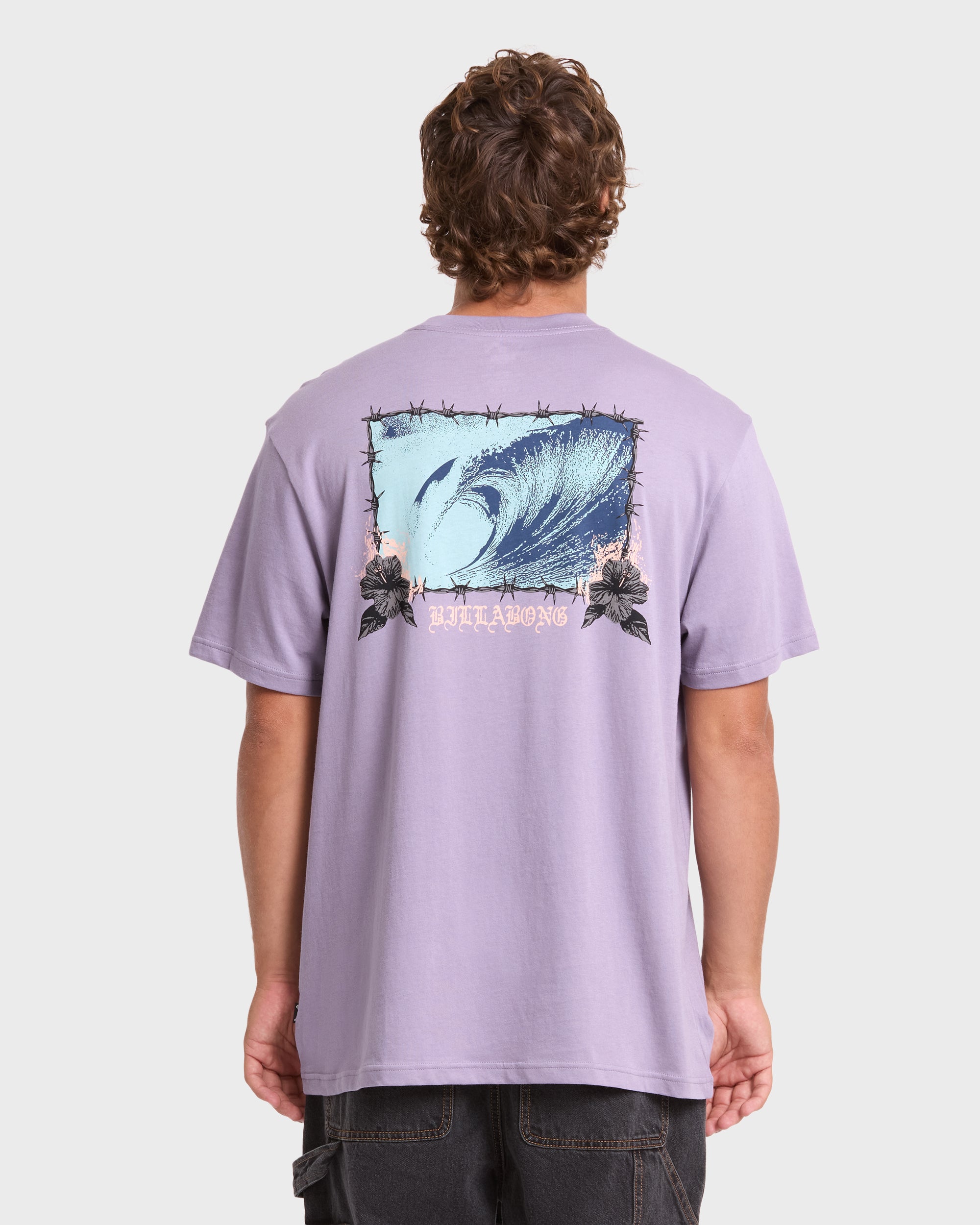 Tear Premium Short Sleeve Knit T-Shirt - Purple Ash