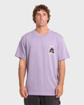 Tear Premium Short Sleeve Knit T-Shirt - Purple Ash