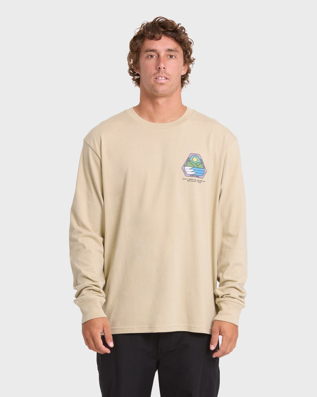 Rockies Adventure Division Premium Long Sleeve Knit T-Shirt - Sand Khaki