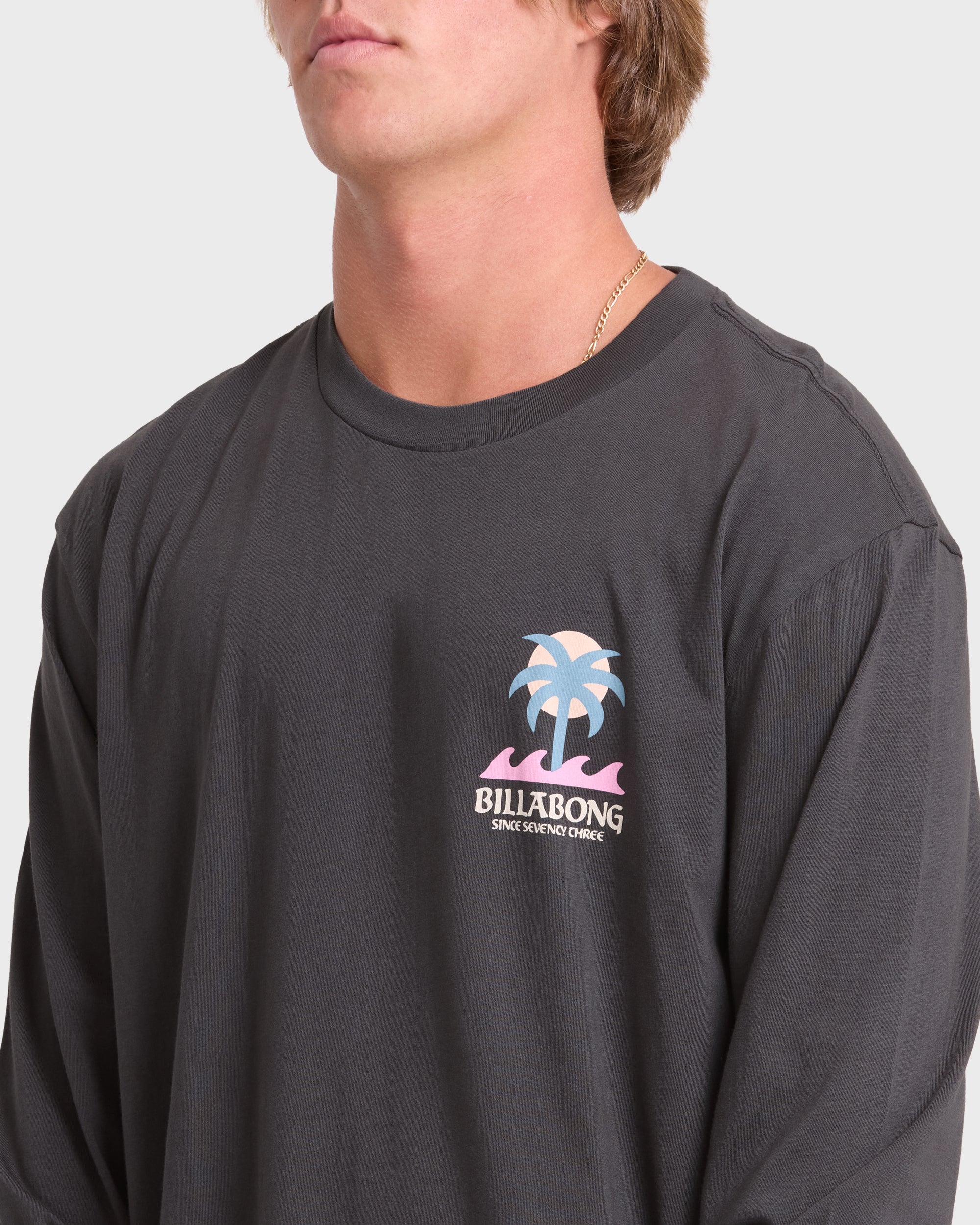 Portal Premium Long Sleeve Cotton T-Shirt - Raven