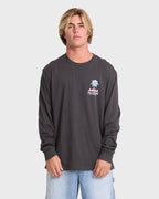 Portal Premium Long Sleeve Cotton T-Shirt - Raven