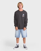 Portal Premium Long Sleeve Cotton T-Shirt - Raven