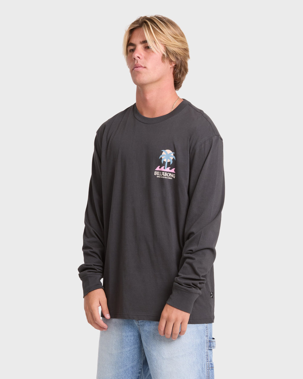 Portal Premium Long Sleeve Cotton T-Shirt - Raven