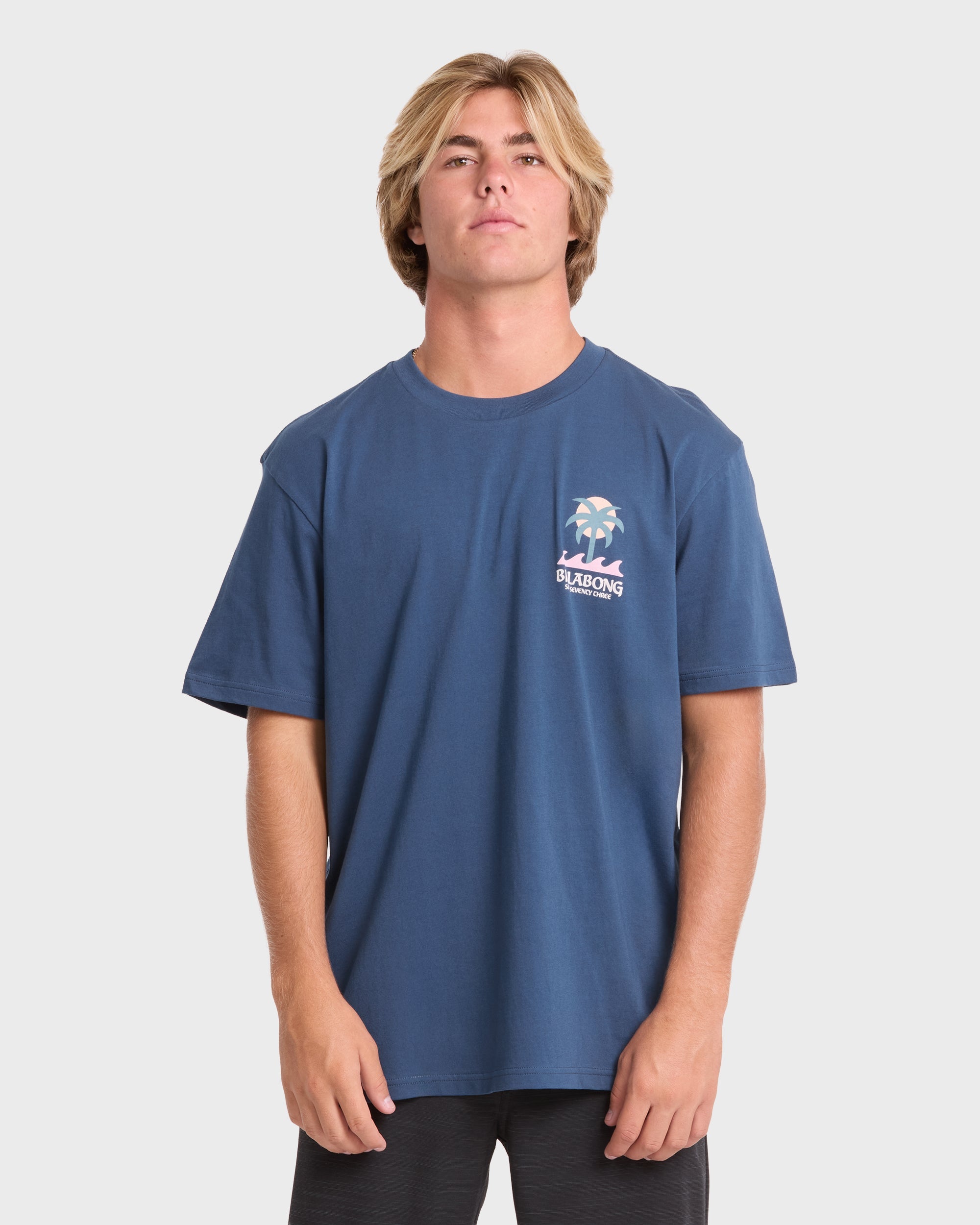 Portal Premium Short Sleeve Knit T-Shirt - Dark Denim