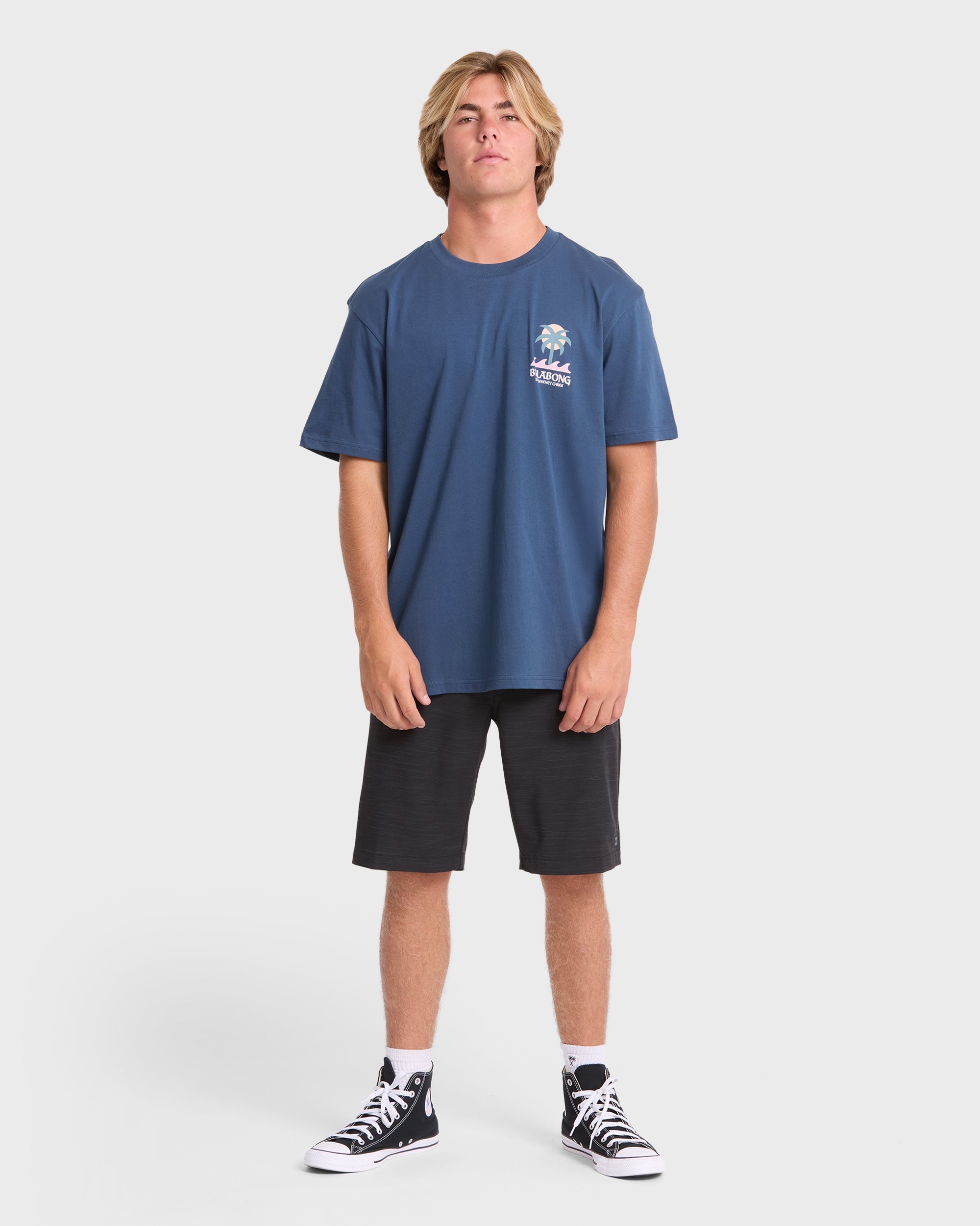 Portal Premium Short Sleeve Knit T-Shirt - Dark Denim