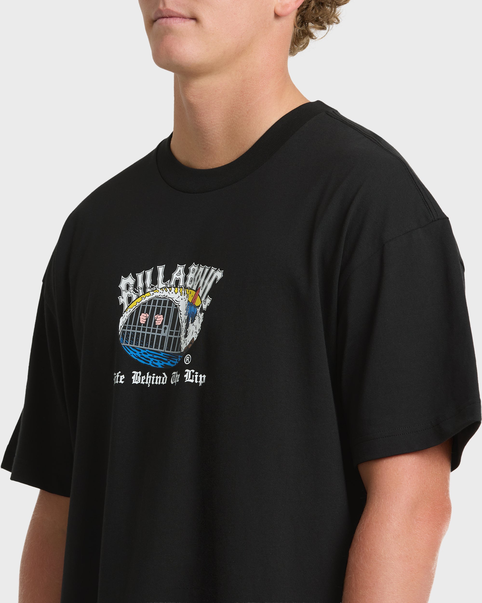 Behind The Lip OG Short Sleeve Cotton T-Shirt - Black