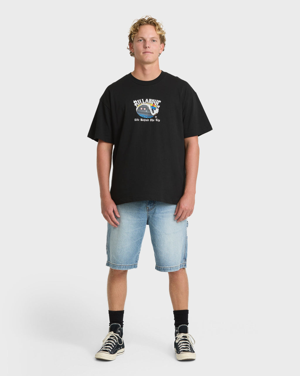 Behind The Lip OG Short Sleeve Cotton T-Shirt - Black