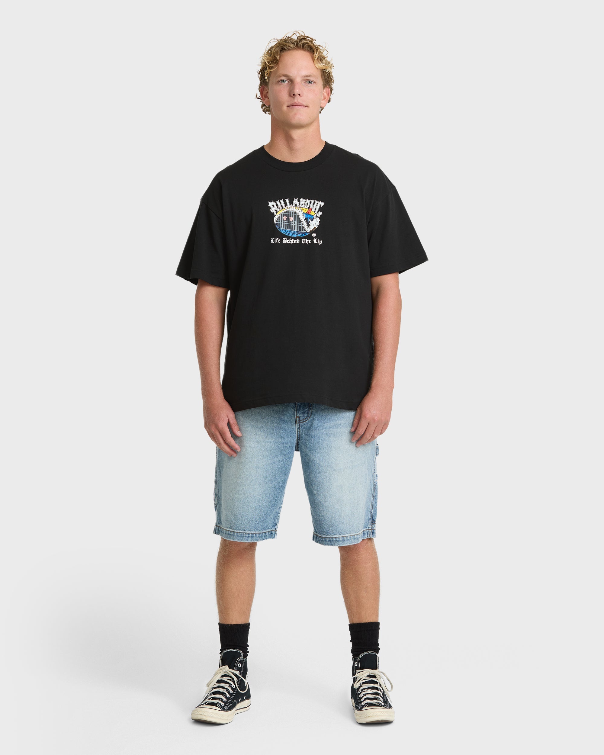 Behind The Lip OG Short Sleeve Cotton T-Shirt - Black