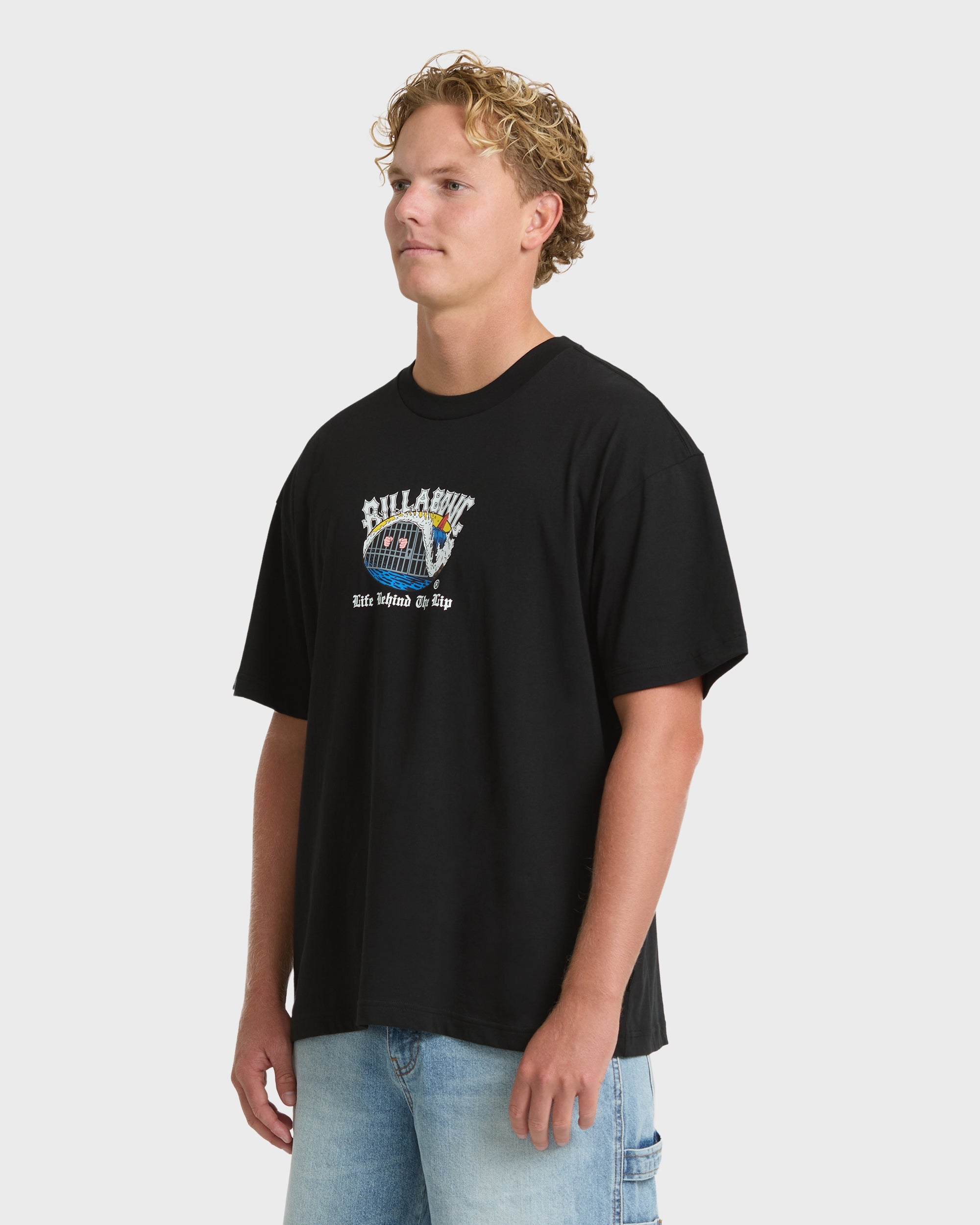 Behind The Lip OG Short Sleeve Cotton T-Shirt - Black