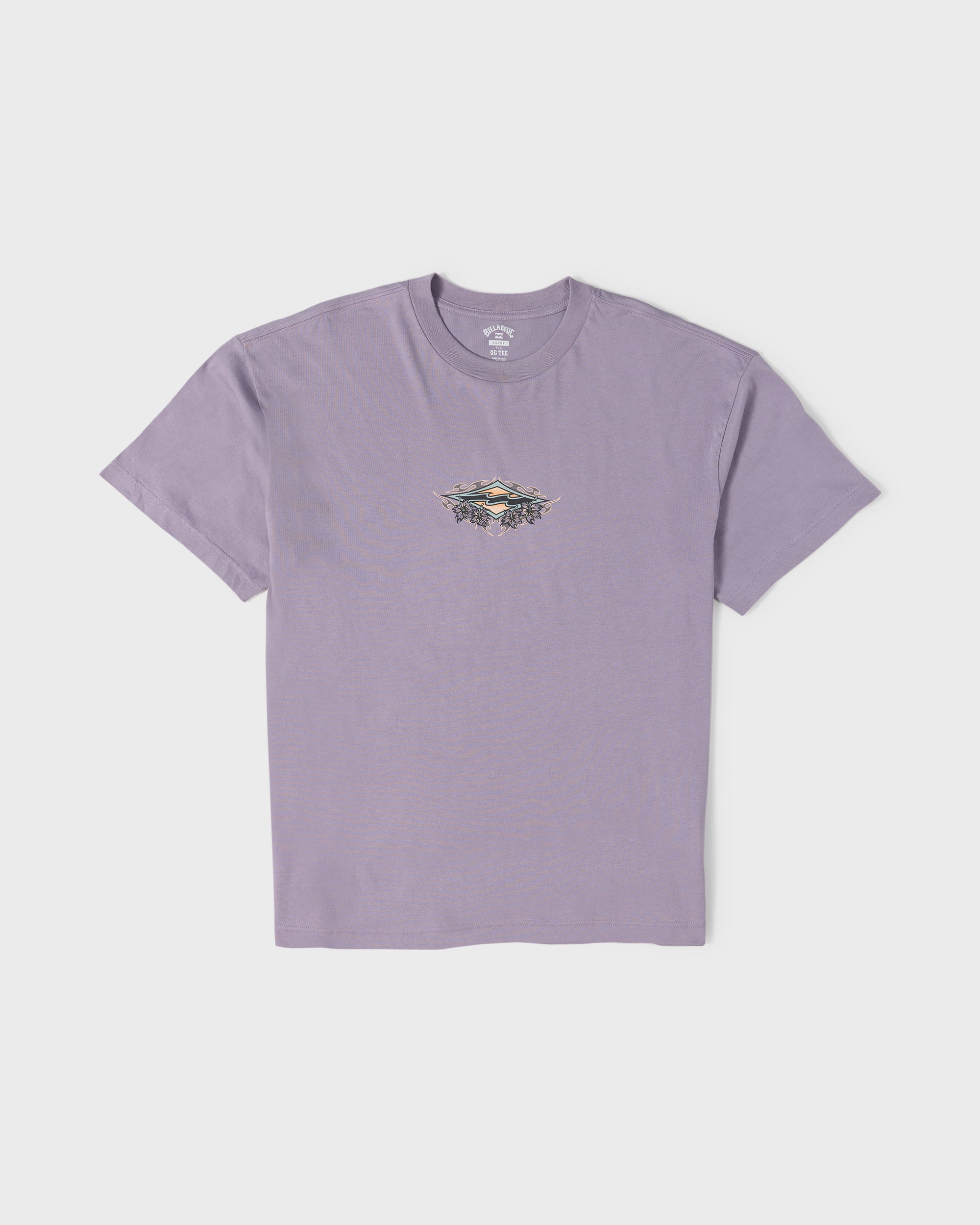 Biscus OG Short Sleeve Cotton T-Shirt - Purple Ash