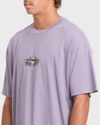 Biscus OG Short Sleeve Cotton T-Shirt - Purple Ash