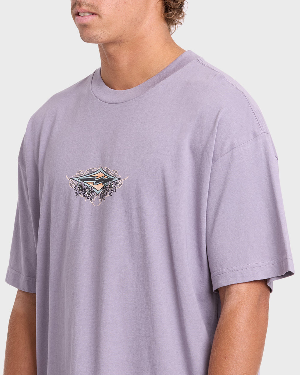 Biscus OG Short Sleeve Cotton T-Shirt - Purple Ash