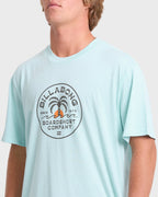 Frond Premium Short Sleeve Cotton T-Shirt - Coastal Blue