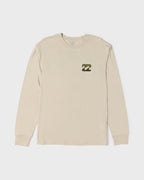 Crayon Wave Premium Long Sleeve Knit T-Shirt - Oatmeal