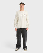 Crayon Wave Premium Long Sleeve Knit T-Shirt - Oatmeal