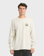 Crayon Wave Premium Long Sleeve Knit T-Shirt - Oatmeal