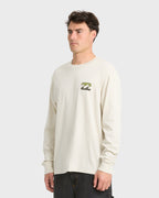 Crayon Wave Premium Long Sleeve Knit T-Shirt - Oatmeal