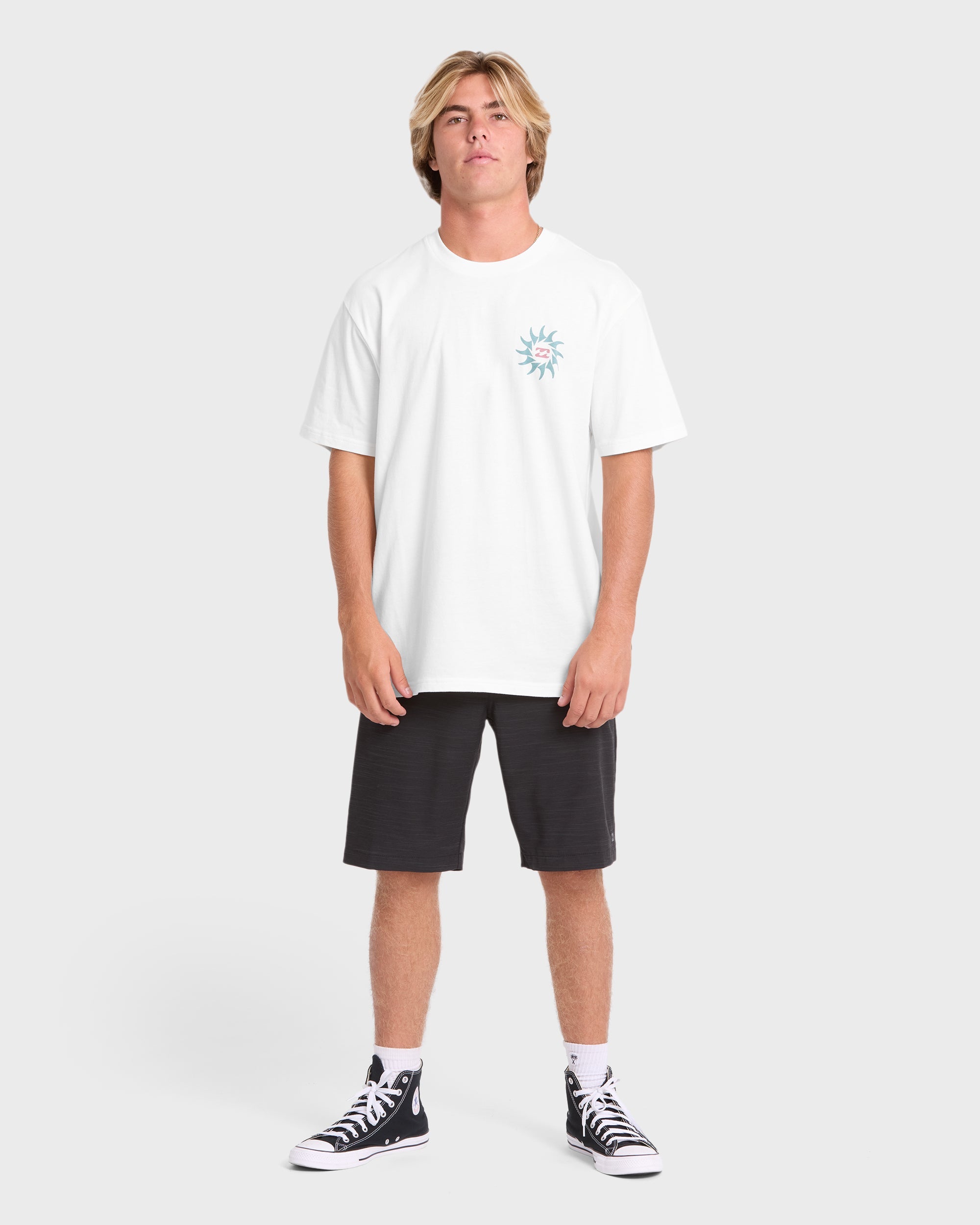 Rotation Premium Short Sleeve Knit Graphic T-Shirt - Off White